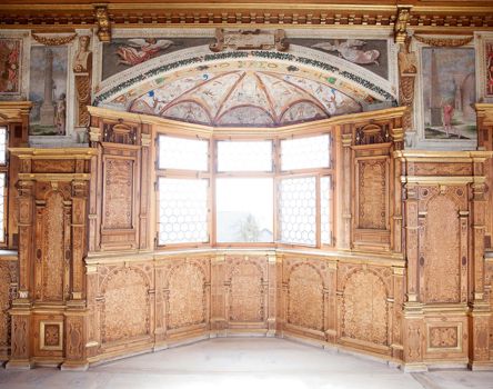 Wood paneling at Velthurns Castle